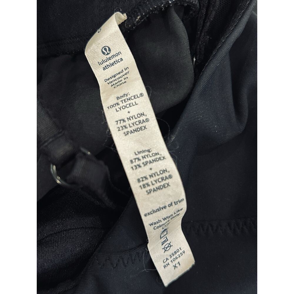 Lululemon Bliss Tank Top Black Womens Size 6 Spaghetti Strap Built In Shelf Bra - Picture 5 of 6